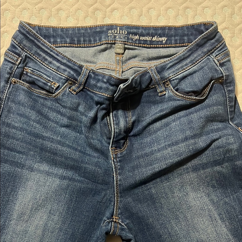 Solo Blue High Rise Jeans Classic Style